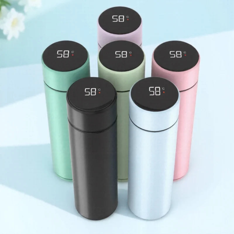 500Ml Smart Water Bottle Stainless Steel Thermos Temperature Display Leakproof Vacuum Flasks Coffee Cup Milk Mug Christmas Gift