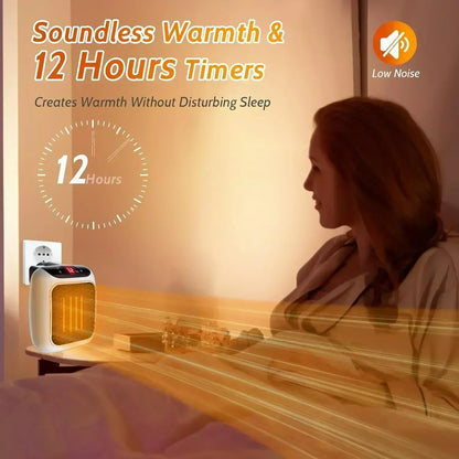 Home Mini Portable Small Wall Mounted 800W Fast Heating Heater with Energy Saving for Home Bathrooms Dormitories Winter Heating
