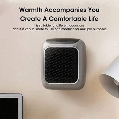 Home Mini Portable Small Wall Mounted 800W Fast Heating Heater with Energy Saving for Home Bathrooms Dormitories Winter Heating