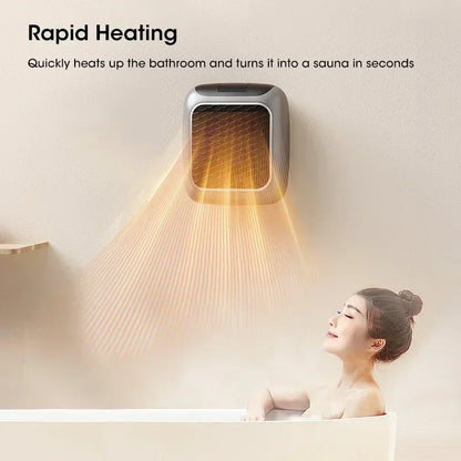 Home Mini Portable Small Wall Mounted 800W Fast Heating Heater with Energy Saving for Home Bathrooms Dormitories Winter Heating