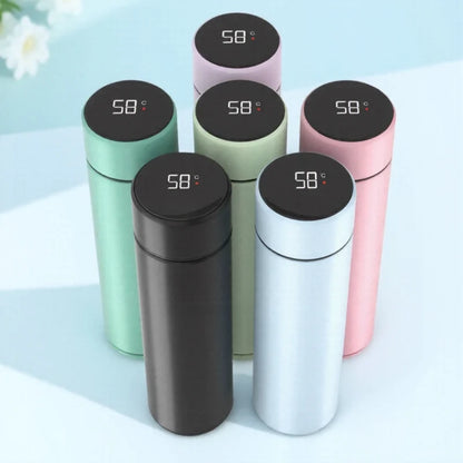 500Ml Smart Water Bottle Stainless Steel Thermos Temperature Display Leakproof Vacuum Flasks Coffee Cup Milk Mug Christmas Gift